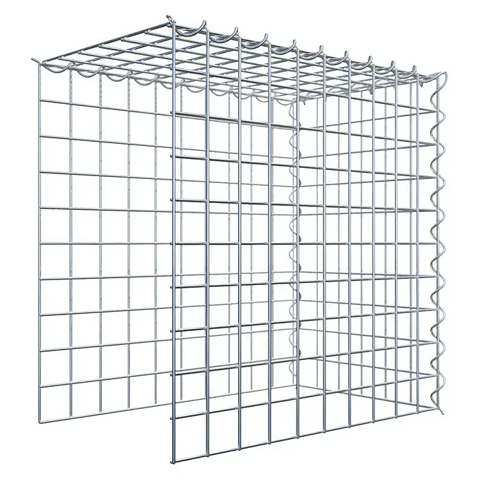 Gabiona Gabione Typ 4 - Zum Anbau in Länge & Höhe, 50 x 30 x 50 cm, Stahl, Maschenbreite: 50 mm, Maschenhöhe: 50 mm, Spirale - Metallgitterbox für den Außenbereich. Robuste Gabione zur Befüllung mit Steinen oder anderen Materialien für Garten- und Landschaftsbau.