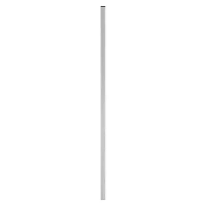T & J Zaunpfosten-Set - 6,8 cm x 68 mm x 240 cm, Silber, Aluminium - Detailaufnahme eines Textes auf einer Papieroberfläche, der Fokus liegt auf den feinen Linien und der Textur.