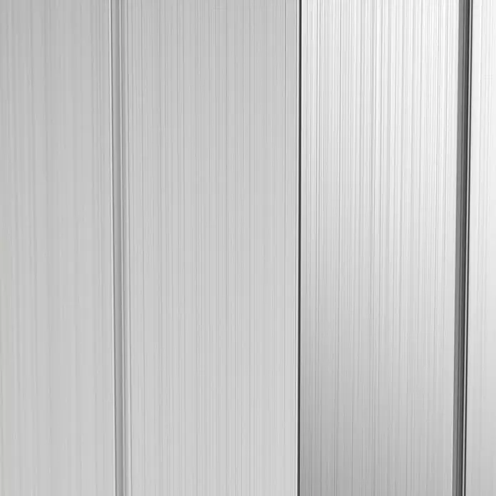 T & J Zaunpfosten-Set - 6,8 cm x 68 mm x 240 cm, Silber, Aluminium - Detailaufnahme