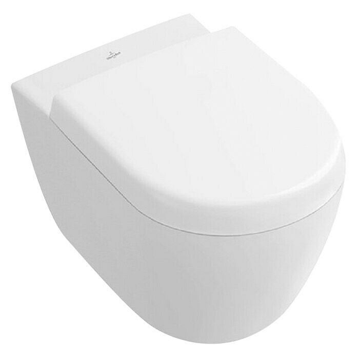 Villeroy & Boch Subway 2.0 Spülrandloses Wand-WC Compact (Mit schmutzabweisender Glasur, Tiefspüler, Weiß)