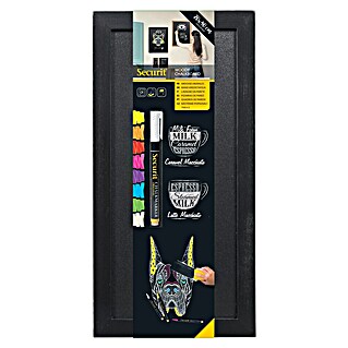 Lámina de pizarra Woody (18 x 8 cm, Negro)