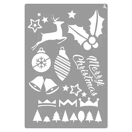 La Pajarita  Plantilla decorativa Stencil Merry Christmas
