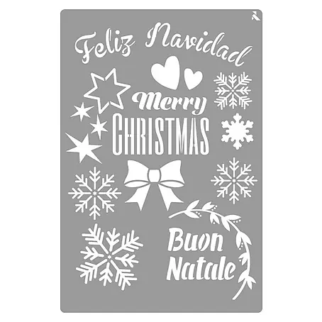 La Pajarita  Plantilla decorativa Stencil Buon natale
