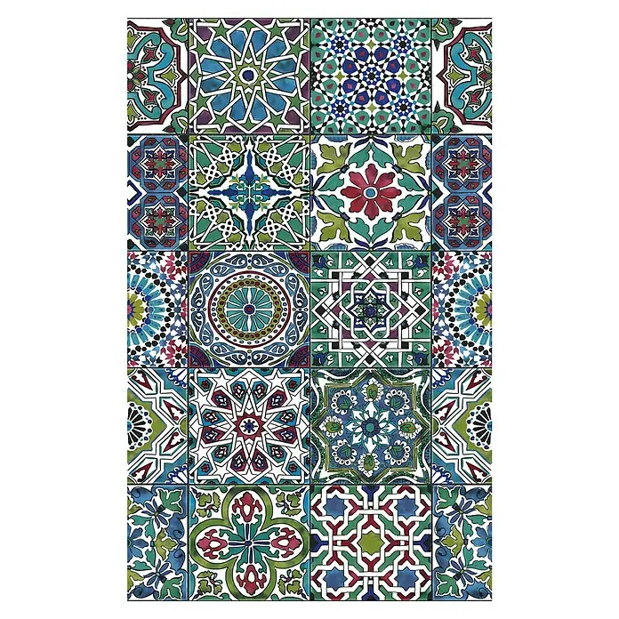 D-c-fix Lámina adhesiva - An x Al: 45 x 150 cm, Mosaico multicolor - Azulejos de pared con motivos orientales que ofrecen una solución de diseño versátil y colorida para cualquier espacio.