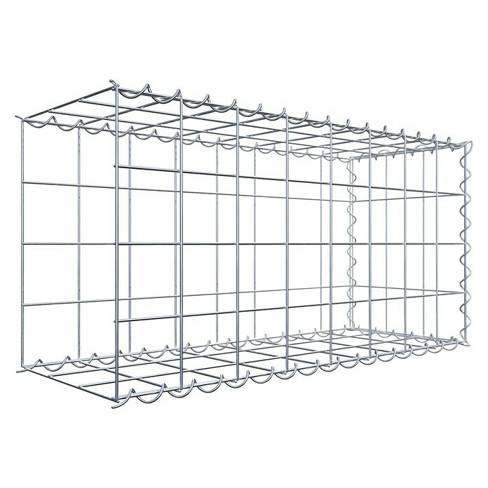 Gabiona Gabione Typ 2 (Zum Anbau in der Länge, 80 x 30 x 40 cm, Stahl, Maschenbreite: 100 mm, Maschenhöhe: 100 mm, Spirale) | BAUHAUS