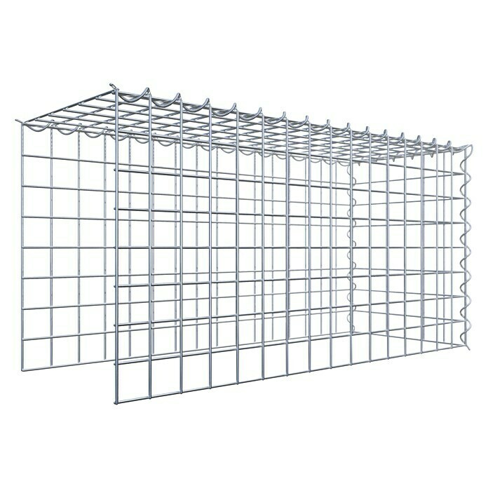 Gabiona Gabione Typ 4 (Zum Anbau in Länge & Höhe, 80 x 30 x 40 cm, Stahl, Maschenbreite: 50 mm, Maschenhöhe: 50 mm, Spirale) | BAUHAUS