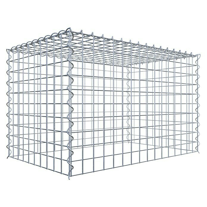 Gabiona Gabione Typ 3 (Zum Anbau in der Höhe, 80 x 50 x 50 cm, Stahl, Maschenbreite: 50 mm, Maschenhöhe: 50 mm, Spirale) | BAUHAUS
