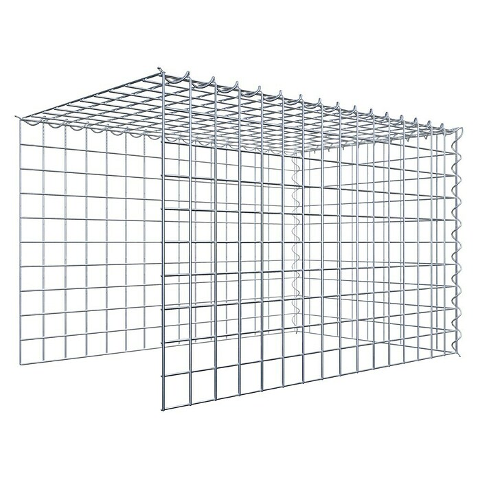 Gabiona Gabione Typ 4 (Zum Anbau in Länge & Höhe, 80 x 50 x 50 cm, Stahl, Maschenbreite: 50 mm, Maschenhöhe: 50 mm, Spirale) | BAUHAUS