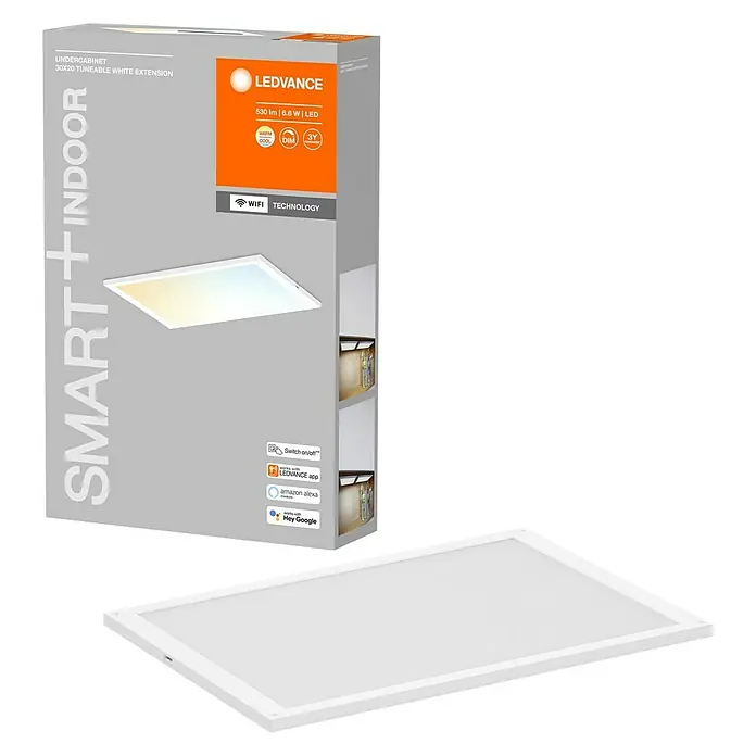 Ledvance LED-PanelL x B x H: 30 x 20 x 8 cm, Mehrfarbig, 6,8 W - LEDVANCE Smart+ Indoor Unterbauleuchte 30x20 cm, tuneable white Extension. Smarte Beleuchtung für ein gemütliches Zuhause.