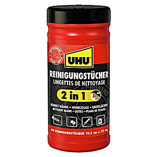 UHU Feuchte Reinigungstücher 2 in 1 (40 Stk.)