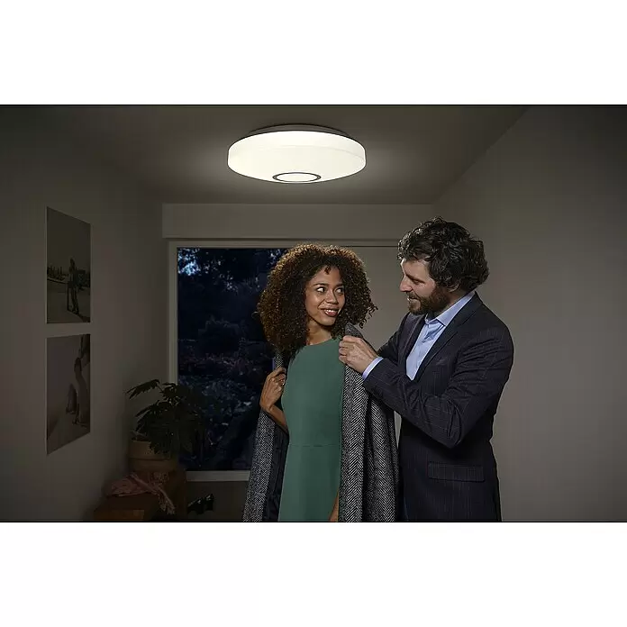 Ledvance LED-Deckenleuchte rund - 18 W, Ø x H: 34 x 8 cm, Weiß, RGBW - Anwendungsbeispiel