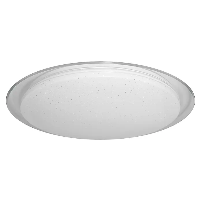 Ledvance LED-Deckenleuchte rund30 W, Ø x H: 56 x 7,6 cm, Weiß, Warmweiß - Moderne Deckenleuchte in Weiß, kreisförmig mit einem subtilen Sternmuster, ideal für stilvolle Innenräume und zur Beleuchtung.