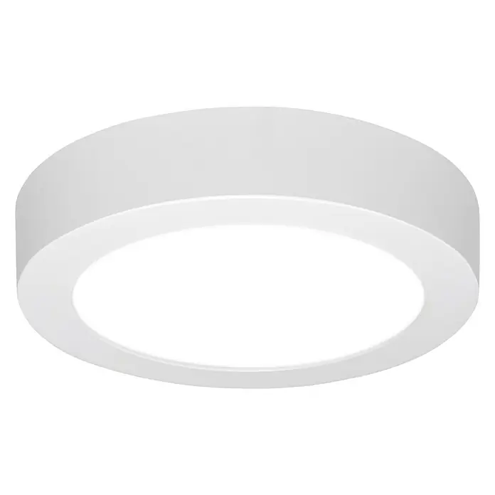 Ledvance Smart+ WiFi LED-Deckenleuchte - 12 W, Warmweiß, Durchmesser: 20 cm - Nahaufnahme einer runden, weißen LED-Deckenleuchte, die ein helles, gleichmäßiges Licht ausstrahlt und sich ideal für moderne Innenräume eignet.