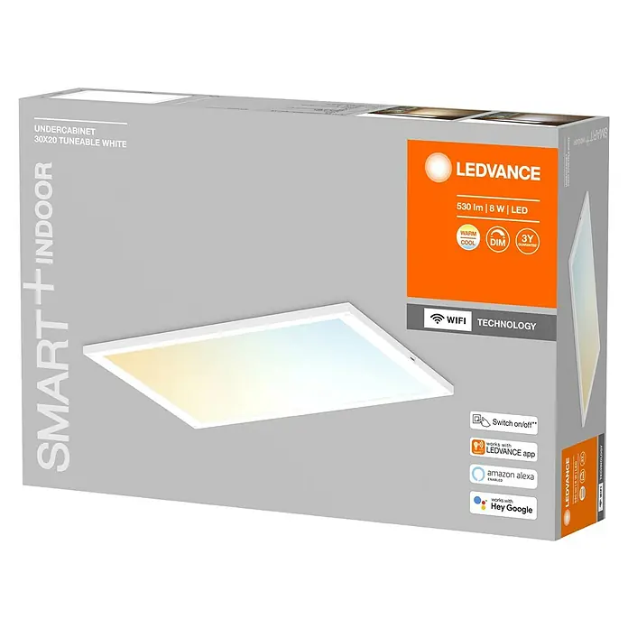 Ledvance LED-Panel - L x B x H: 30 x 20 x 0,8 cm, RGB - Das LEDVANCE Smart+ Unterbauleuchte 30x20 cm für den Innenbereich mit einstellbarem Weißton bietet modernes Lichtdesign.