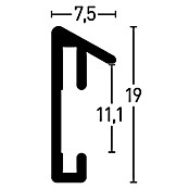 Nielsen Bilderrahmen Pixel (Silber, 18 x 24 cm, Aluminium)