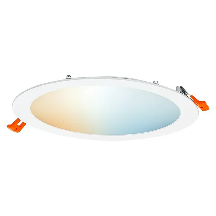 Ledvance LED-Einbauleuchte rund - 22 W, Ø x H: 22,5 x 2,5 cm, Mehrfarbig - Flache LED-Deckenleuchte mit variabler Farbtemperatur, ideal für moderne Innenräume und energiesparende Beleuchtung.