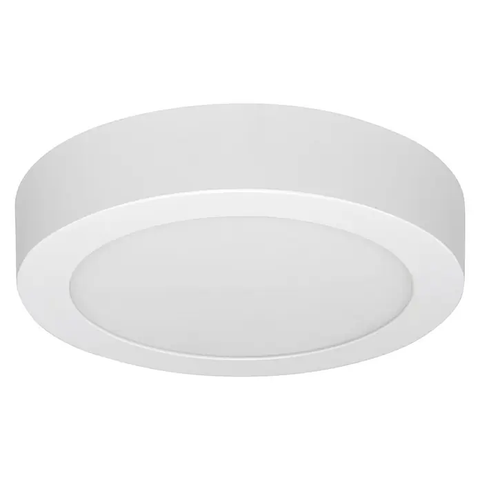Ledvance Smart+ WiFi LED-Deckenleuchte - 12 W, Warmweiß, Durchmesser: 20 cm - Nahaufnahme einer modernen runden LED-Deckenleuchte in Weiß, die ein helles und gleichmäßiges Licht spendet und sich gut in jeden Raum einfügt.