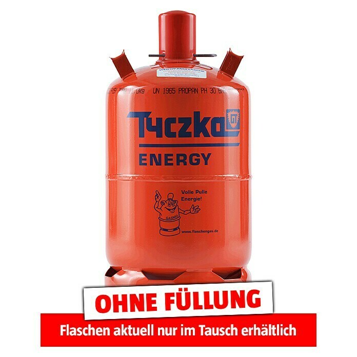 Tyczka Energy Propangas-Flasche Pfandflasche ohne Füllung*Fassungsvermögen: 11 kg Info