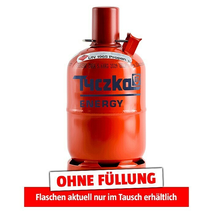 Tyczka Energy Propangas-Flasche Pfandflasche ohne Füllung*Fassungsvermögen: 5 kg Info