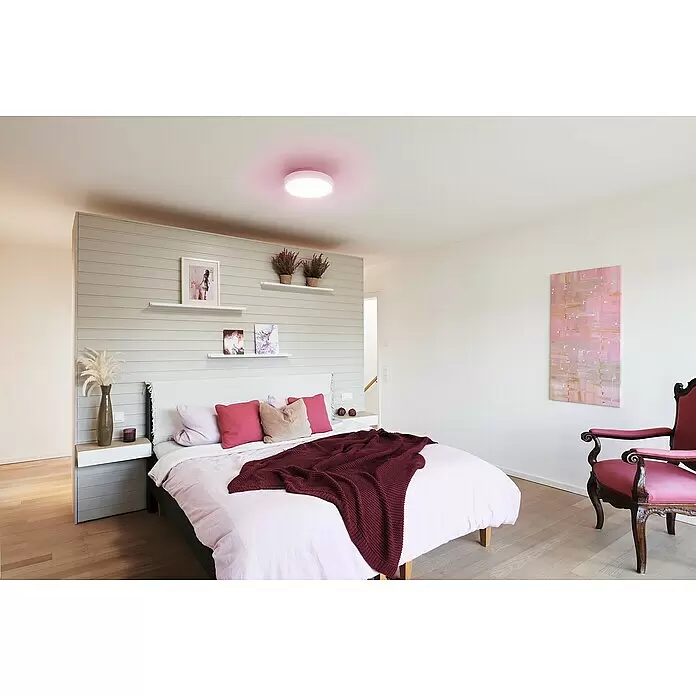 Ledvance LED-Deckenleuchte rund - 28 W, Ø x H: 35 x 9 cm, Weiß, RGBW - Stimmungsaufnahme