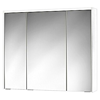 Sieper LED-Spiegelschrank KHX 90 (B x H: 90 x 74 cm, Mit Beleuchtung, MDF, Holzdekor Weiß/Weiß)