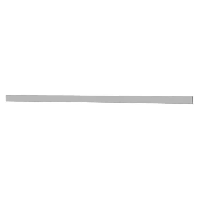 T & J Lightline Rahmenprofil - L x B x H: 2,5 x 200 x 5 cm, Geeignet für: Sicht- und Windschutz, Kunststoff, Weiß - Graues, rechteckiges Objekt mit subtilen Farbverläufen und sichtbaren Stufen an der Ober- und Unterseite. Unauffällige Textur.