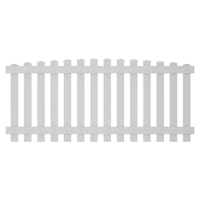 T & J Lightline Vorgartenzaun Hochbogen - 180 x 80 cm, Kunststoff, Gebogen - Weißer Lattenzaun aus Kunststoff, der sich ideal zur Abgrenzung von Gärten und Grundstücken eignet, mit stabilen Latten und pflegeleichtem Material.