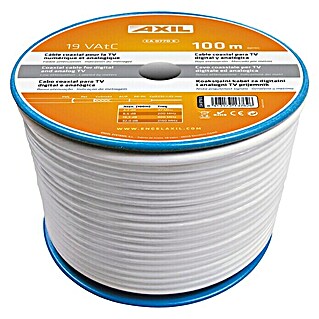Cable coaxial CA07 (Largo: 100 m, Blanco)