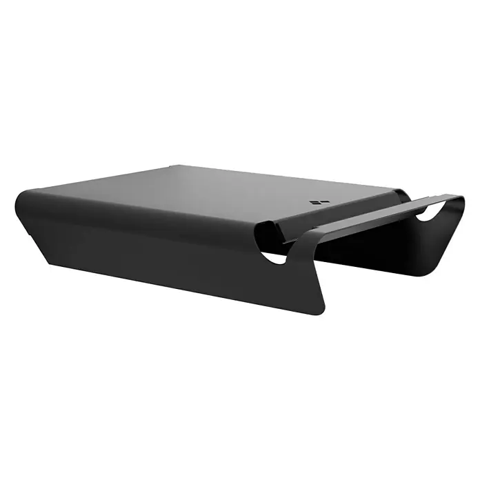 Rei Fahrradhalterung - L x B x H: 365 x 280 x 85 mm - Schwarzer Monitorständer mit modernem Design. Der elegante Metallständer ist ideal, um den Bildschirm anzuheben und Platz zu schaffen.