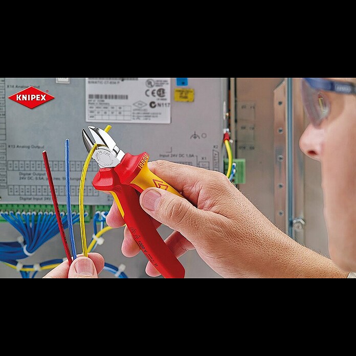 Knipex SeitenschneiderLänge: 160 mm, Ausführung Kopf: Verchromt, VDE-GS Product