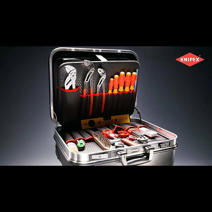 Knipex Werkzeugkoffer Big Basic Move Sanitär - L x B x H: 515 x 430 x 280 mm, 31 -tlg. - Werkzeugkoffer „BIG Basic Move“ Sanitär (00 21 06 HK S)