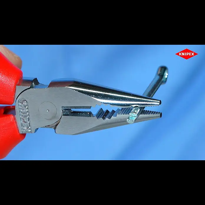 Knipex FlachrundzangeLänge: 14,5 cm - KNIPEX Werkstatt-TV: KNIPEX Spitzkombizange (08 21 145)