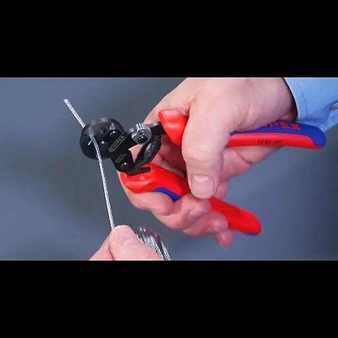 Knipex Drahtseilschere - Länge: 16 cm, Härte Schneide: 62 HRC - KNIPEX Drahtseilschere (95 62 160)