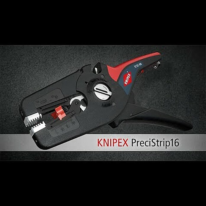 Knipex Abisolierzange PreciStrip 16 (Länge: 190 mm, 2K-Griff) | BAUHAUS