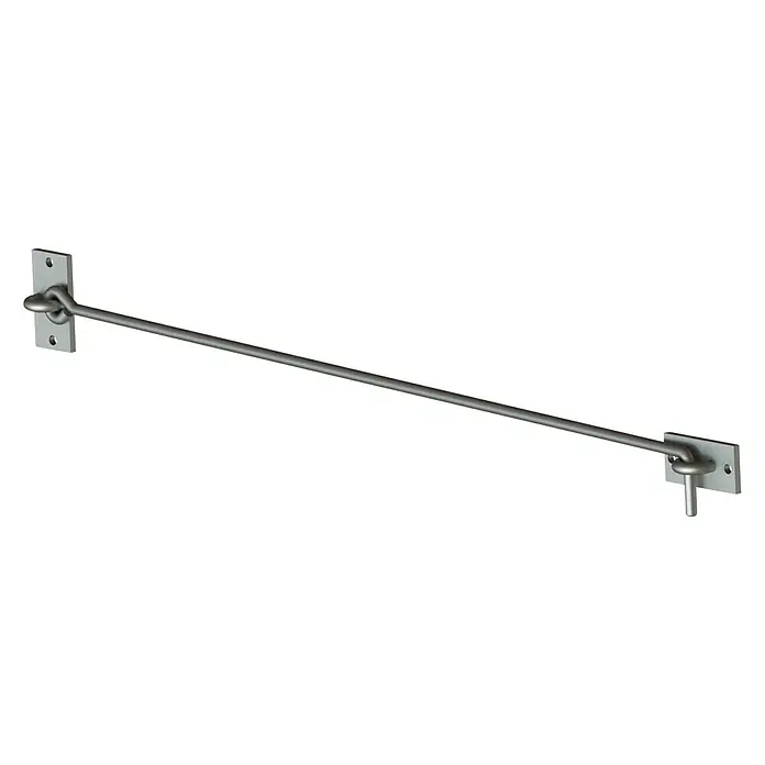 HBS Betz Sturmhaken - 200 cm, Verzinkt - Metallischer Fensterhaken mit stabilem Befestigungsplatten für sicheren Halt. Ideal, um Fenster und Türen zuverlässig zu fixieren.