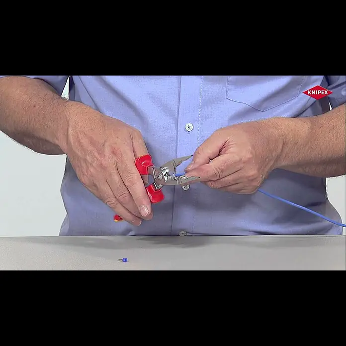 Knipex Kombizange VDESchneide, Länge: 20 cm, Mit integrierter Sperrklinke - Knipex Elektro-Installationszange