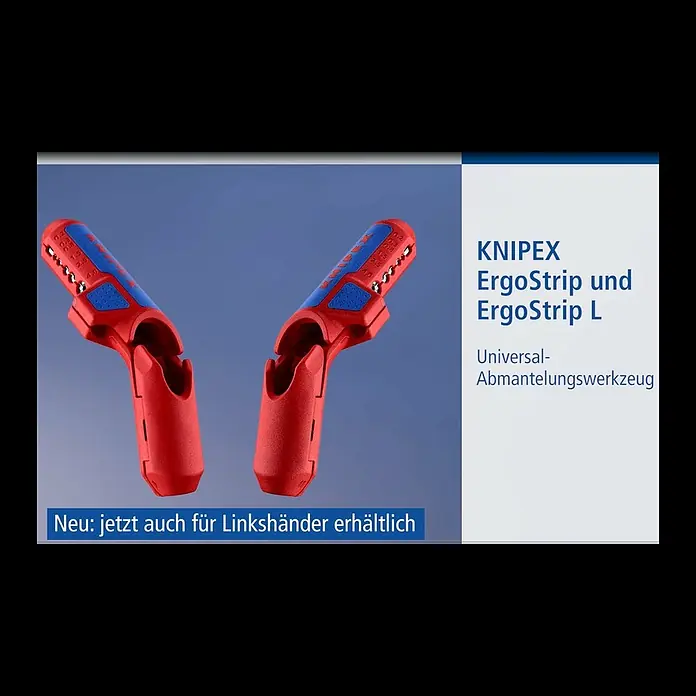 Knipex Abisolierzange - Länge: 13,5 cm, Passend für: Linkshänder - KNIPEX ErgoStrip L: Linkshnder Version