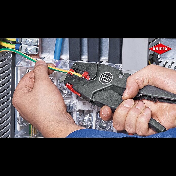 Knipex Abisolierzange (Länge: 20 cm, Passend für: Ein-, mehr- und feindrähtige Leiter von 0,03 - 10,0 mm²) | BAUHAUS