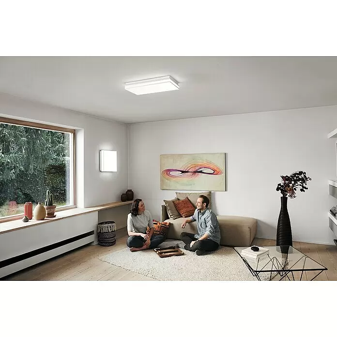 Ledvance LED-Deckenleuchte - 42 W, L x B x H: 45 x 45 x 8,6 cm, Weiß, Mehrfarbig - Anwendungsbeispiel