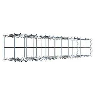 Gabiona Gabione Typ 2 (Zum Anbau in der Länge, 100 x 20 x 20 cm, Stahl, Maschenbreite: 100 mm, Maschenhöhe: 100 mm, Spirale)