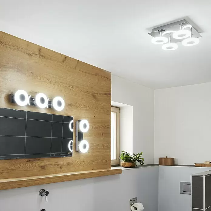 Ledvance LED-Wandstrahler - 15 W, L x B x H: 32 x 12 x 9,3 cm, Silber, Mehrfarbig, 2 Stk. - Bildausschnitt