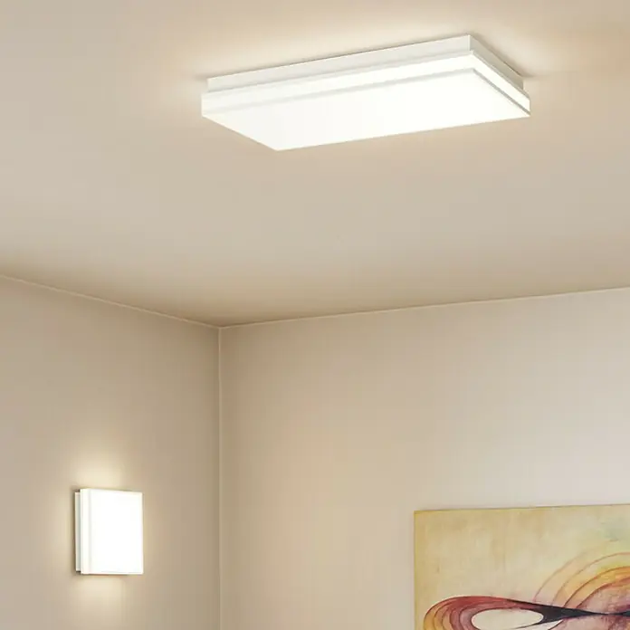 Ledvance LED-Deckenleuchte - 42 W, L x B x H: 45 x 45 x 8,6 cm, Weiß, Mehrfarbig - Moderne rechteckige LED-Deckenleuchte in Weiß, die helles und effizientes Licht spendet und sich nahtlos in das Raumdesign einfügt.