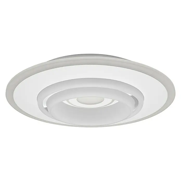 Ledvance LED-Deckenleuchte rund - 32 W, Ø x H: 50 x 10 cm, Weiß, RGBW - Moderne weiße LED-Deckenleuchte mit konzentrischen Kreisen für stilvolle Beleuchtung im Innenbereich.