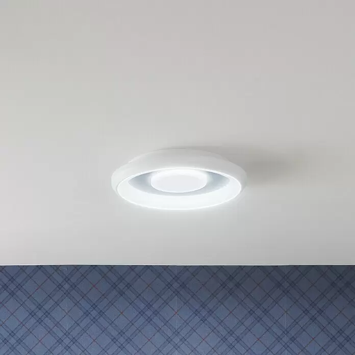 Ledvance LED-Deckenleuchte rund32 W, Ø x H: 48,5 x 8 cm, Weiß, Mehrfarbig