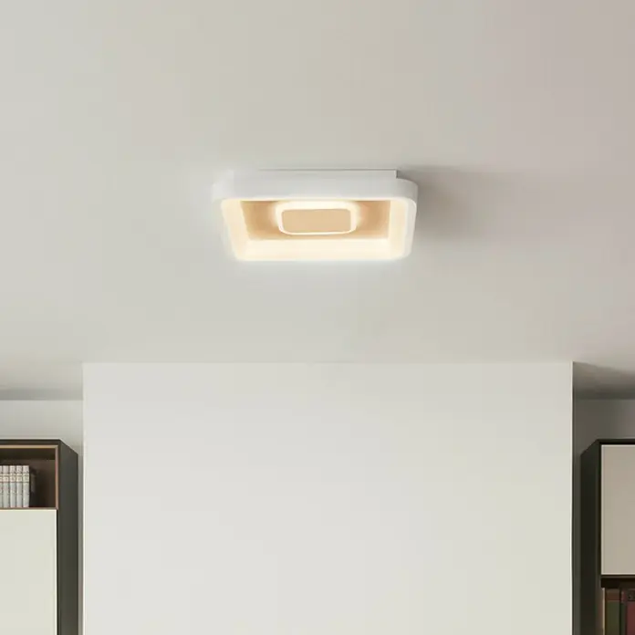 Ledvance LED-Deckenleuchte - 32 W, L x B x H: 48,5 x 48,5 x 8 cm, Weiß, Mehrfarbig - Moderne quadratische Deckenleuchte in Weiß mit warmem Licht. Perfekt für stilvolle Innenräume und eine angenehme Beleuchtung.