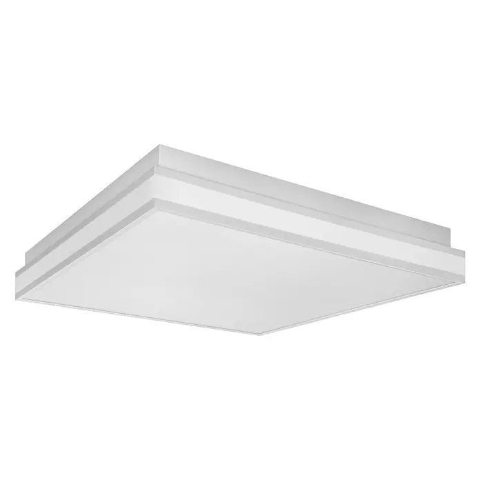 Ledvance LED-Deckenleuchte42 W, L x B x H: 45 x 45 x 8,6 cm, Grau, Mehrfarbig - Quadratische Deckenleuchte mit weißem Rahmen und heller, diffuser Beleuchtung für moderne Innenräume.