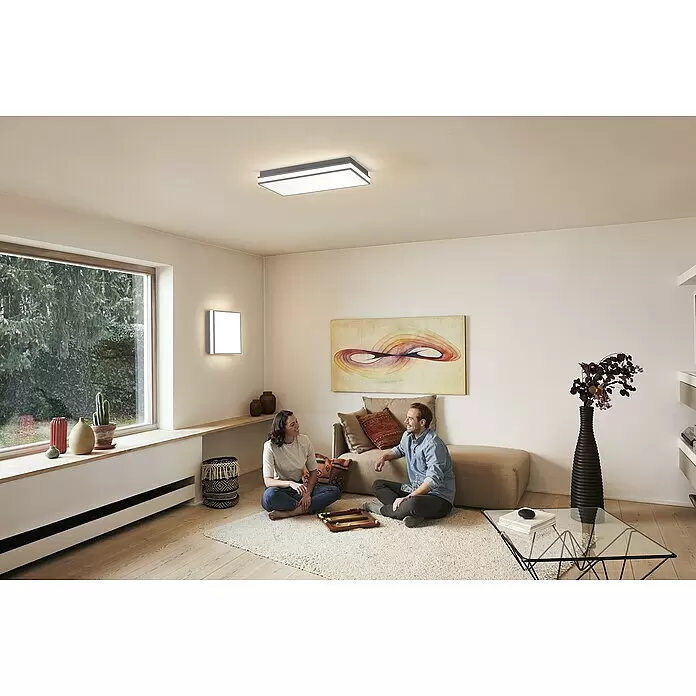 Ledvance LED-Deckenleuchte42 W, L x B x H: 45 x 45 x 8,6 cm, Grau, Mehrfarbig