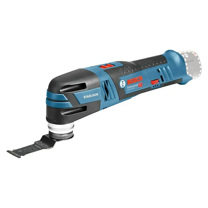 Bosch Professional Akku-Multifunktionswerkzeug GOP 12V-28 - 12 V, Ohne Akku, Ohne L-Boxx - Bosch GOP 12V-28 Akku-Multifunktionswerkzeug mit Starlock Aufnahme und verschiedenen Werkzeugen für vielseitige Anwendungen.