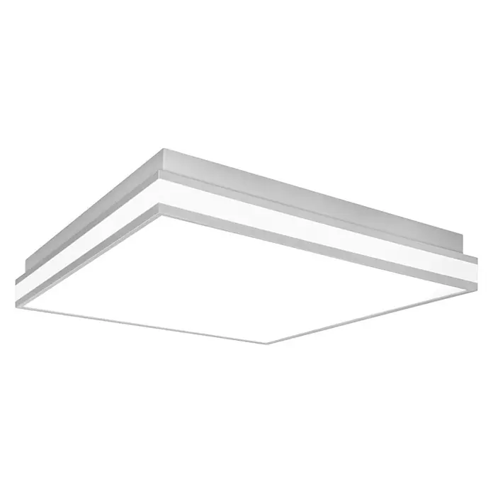 Ledvance LED-Deckenleuchte42 W, L x B x H: 45 x 45 x 8,6 cm, Grau, Mehrfarbig - Moderne, quadratische LED-Deckenleuchte in Silber, die ein helles und gleichmäßiges Licht verbreitet. Ideal für Wohn- und Büroräume.