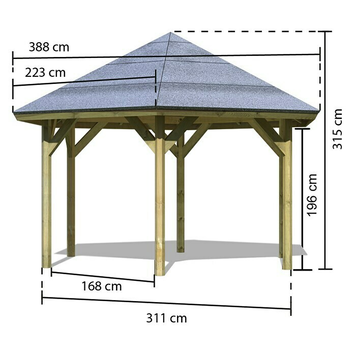 Karibu Pavillon Oslo 2 (Grau, Natur)